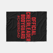 Cheer Papa Rode Bodyguard Cheerleading  Fleece Deken (Voorkant (Horizontaal))