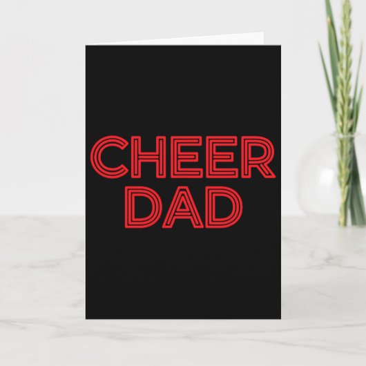 Cheer Papa Rode Cheerleading _1 Kaart (Voorkant)