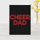 Cheer Papa Rode Cheerleading _1 Kaart (Gele Bloem)