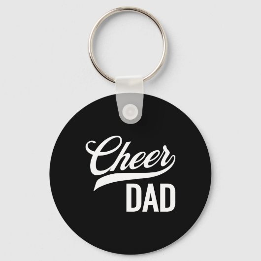 Cheer Papa Rood En Wit Cheerleading Matchende Paar Sleutelhanger (Voorkant)