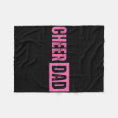 Cheer Papa Roze Cheerleading Fleece Deken (Voorkant (Horizontaal))