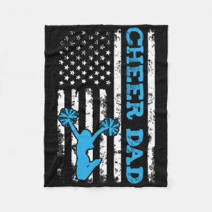 Cheer Papa Usa Amerikaanse Vlag Cheerleader Vader Fleece Deken