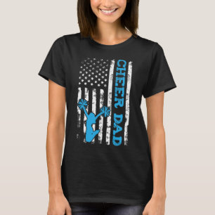 Cheer Papa Usa Amerikaanse Vlag Cheerleader Vader  T-shirt