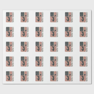 Cheer Papa USA Vlag Vintage Cheer Design_1 Cadeaupapier
