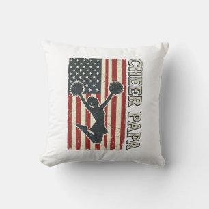 Cheer Papa USA Vlag Vintage Cheer Design_1 Kussen