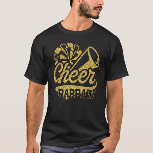 Cheer Pappaw Biggest Fan Cheerleader Father's Day T-shirt (Voorkant)