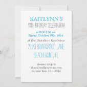 Cheer Polka-Dotted Heart in Blauwgroen blauw Kaart (Achterkant)