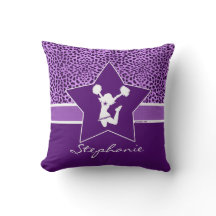 Cheer/Pom Cheetah Print met Monogram in het Paars