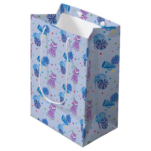 Cheer Pompoms en Confetti Medium Cadeauzakje (Voorkant Gekanteld)