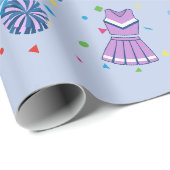 Cheer Pompons en Confetti Cadeaupapier (Rol Hoek)