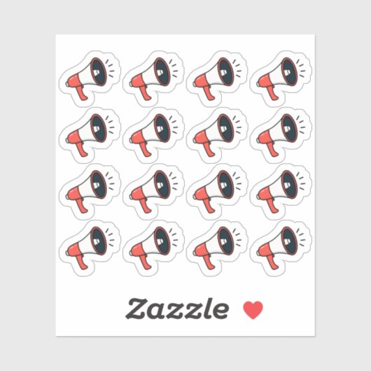 Cheer Practice Megaphone Announcement Planner Sticker (Vel)
