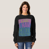 Cheer Praktijk Cheerleader Cheerleading Distress Trui (Voorkant volledig)