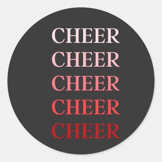 Cheer Ronde Sticker (Voorkant)