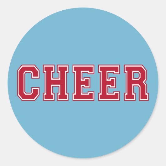 Cheer Ronde Sticker (Voorkant)