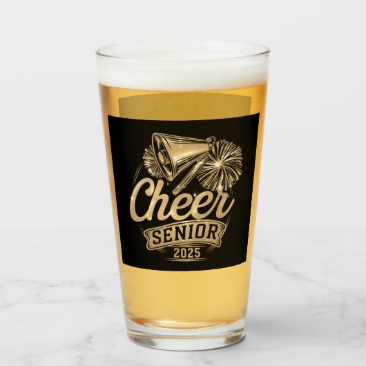 Cheer Senior 2025 Cheerleader Afstudeerklas Van Glas (Voorkant gevuld)
