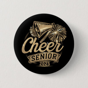 Cheer Senior 2025 Cheerleader Afstudeerklas Van Ronde Button 5,7 Cm