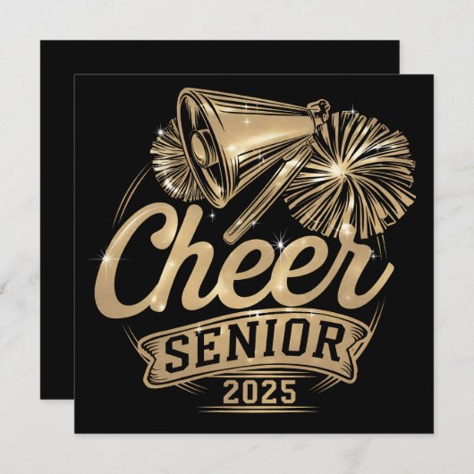 Cheer Senior 2025 Cheerleader Afstuderen Klasse va Kaart (Voorkant / Achterkant)