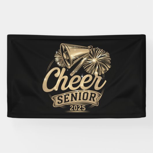 Cheer Senior 2025 Cheerleader Afstuderen Klasse va Spandoek (Horizontaal)