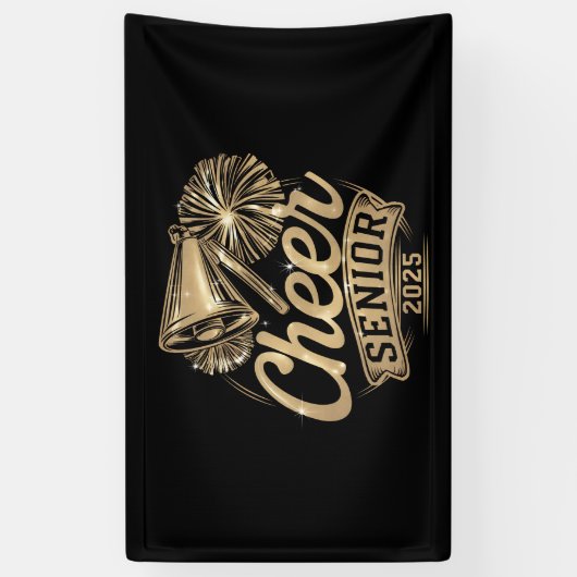 Cheer Senior 2025 Cheerleader Afstuderen Klasse va Spandoek (Verticaal)