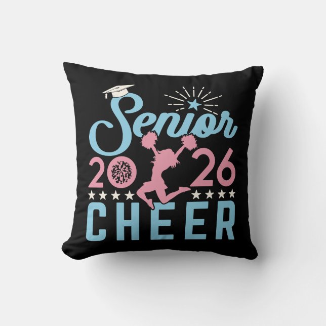 Cheer Senior 2026 Afstuderen Cheerleader Kussen (Voorkant)
