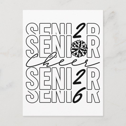 Cheer Senior 2026 Briefkaart (Voorkant)