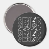 Cheer Senior 2026 Cirkelmagneet Magneet (Voorkant / Achterkant)