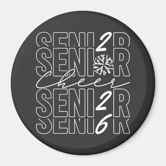 Cheer Senior 2026 Cirkelmagneet Magneet (Voorkant)