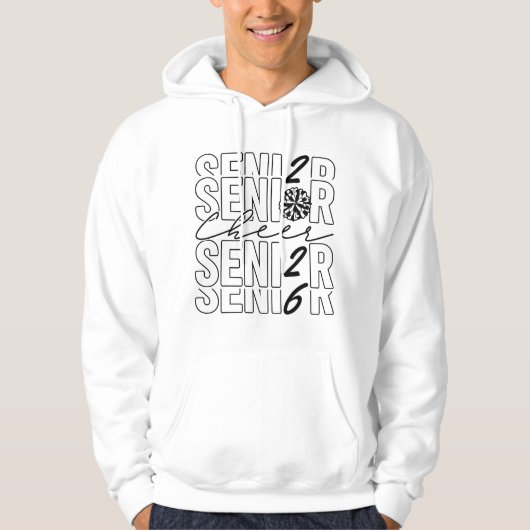 Cheer Senior 2026 Mannen Hoodie (Voorkant)