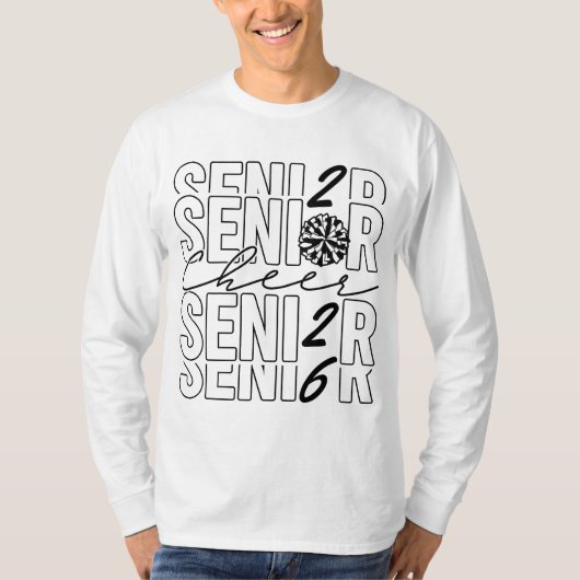 Cheer Senior 2026 Mannen LS T-shirt (Voorkant)