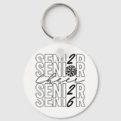 Cheer Senior 2026 Metal Circle Keychain (Voorkant)