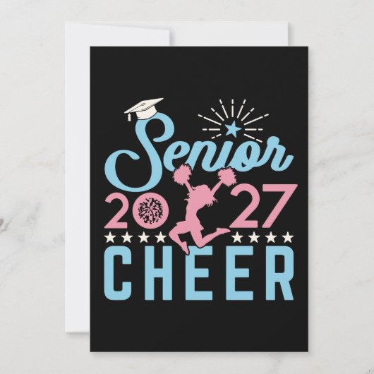 Cheer Senior 2027 Cheerleading Afgestudeerde Kaart (Voorkant)