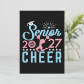 Cheer Senior 2027 Cheerleading Afgestudeerde Kaart (Staand voorkant)
