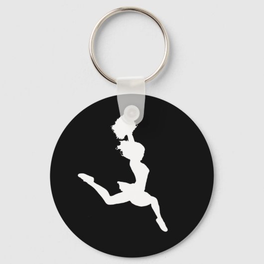 Cheer Silhouette Sleutelhanger Black (Voorkant)