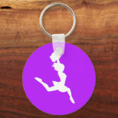 Cheer Silhouette Sleutelhanger Paars (Voorkant)