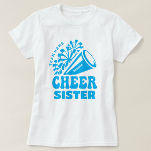 Cheer Sister met aangepaste teamnaam en naam van K T-shirt