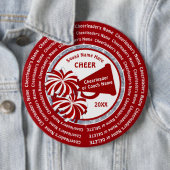 CHEER Spelden voor Rugsakken, 1 tot 6 inch GEPERSO Ronde Button 6,0 Cm (In situ)