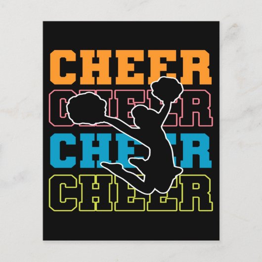 Cheer Sprong Cheerleader Gif | Cheerleading Schatt Flyer (Voorkant)