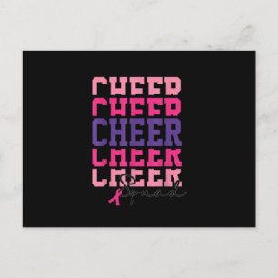 Cheer Squad Breast Cancer Awareness Pink Ribbon Wo Briefkaart