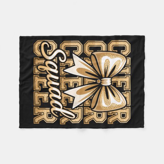 Cheer Squad Gold Funny Srt Cheerleader Cheerleadin Fleece Deken (Voorkant (Horizontaal))