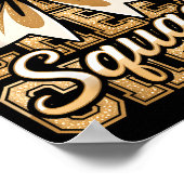 Cheer Squad Gold Funny Srt Cheerleader Cheerleadin Poster (Hoek)