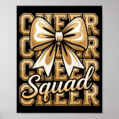 Cheer Squad Gold Funny Srt Cheerleader Cheerleadin Poster (Voorkant)