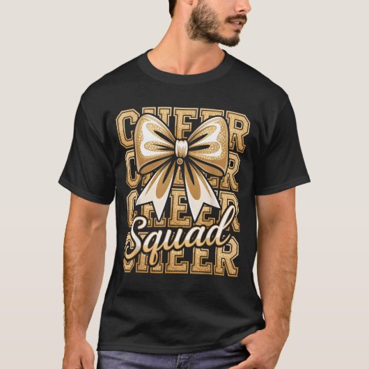 Cheer Squad Gold Funny Srt Cheerleader Cheerleadin T-shirt (Voorkant)