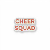 Cheer Squad Huisdier Ouder Sticker | Goud Rode Poo (Voorkant)