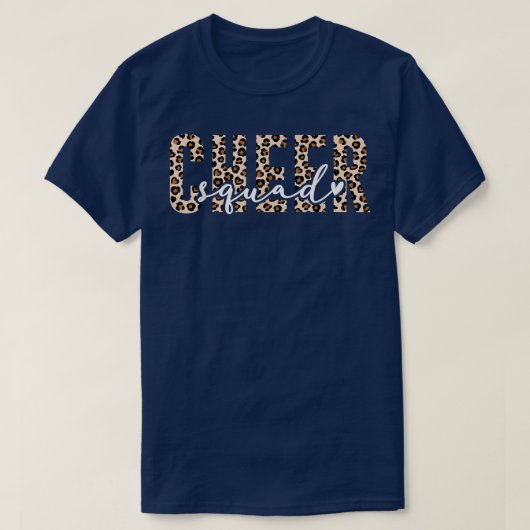 Cheer squad Leopard Cheerlead Cheerleader Mam G T-shirt (Design voorkant)