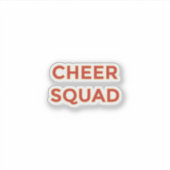 Cheer Squad Pet Parent Sticker | Gold Red Paw Mom  (Voorkant)