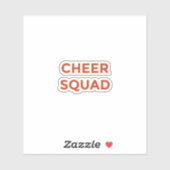 Cheer Squad Pet Parent Sticker | Gold Red Paw Mom  (Vel)
