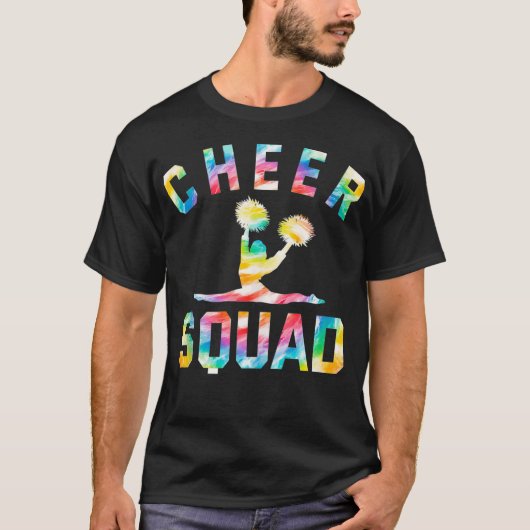 Cheer Squad Tie Dye Cheerleader Cheerlead Gift T-shirt (Voorkant)