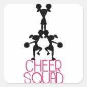 Cheer Squad Vierkante Sticker (Voorkant)