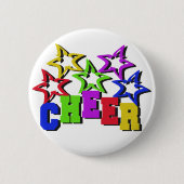 Cheer Stars Ronde Button 5,7 Cm (Voorkant)