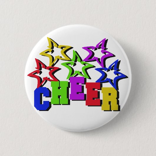 Cheer Stars Ronde Button 5,7 Cm (Voorkant)
